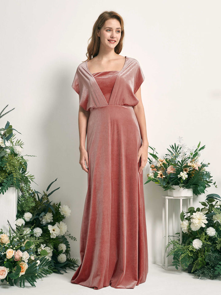 Carlyna Fourreau Convertible Longueur ras du sol Robes de demoiselle d&