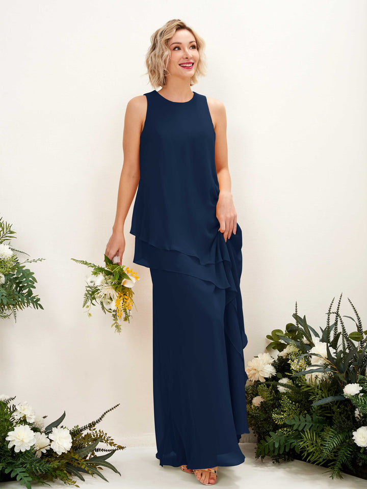Carlyna Fourreau Longueur ras du sol Col rond Robe de demoiselle d&