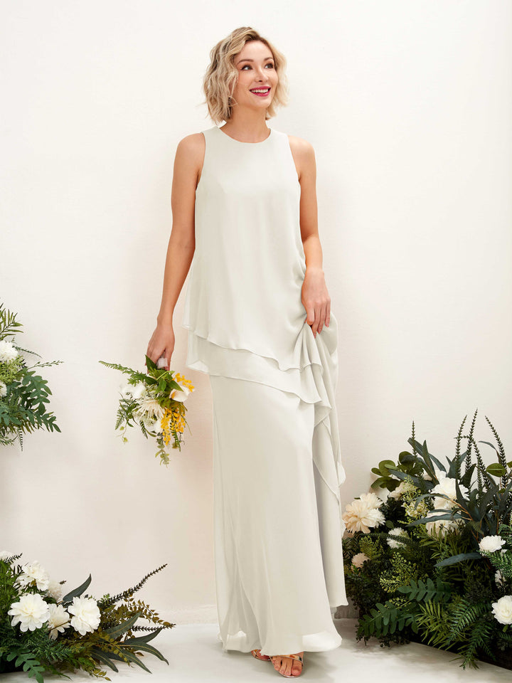 Carlyna Fourreau Longueur ras du sol Col rond Robe de demoiselle d&