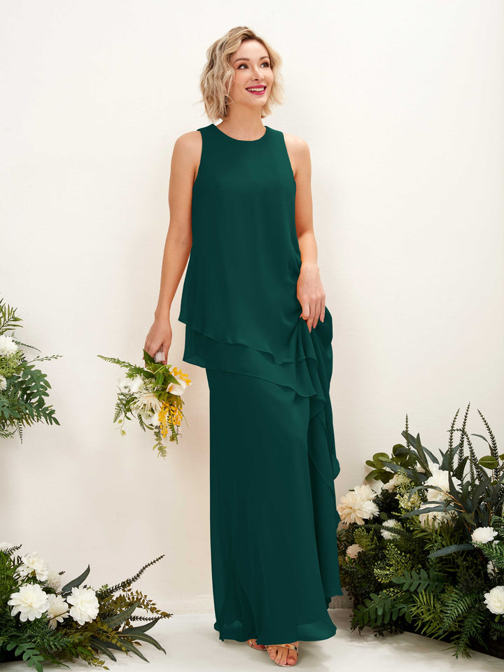 Carlyna Fourreau Longueur ras du sol Col rond Robe de demoiselle d&