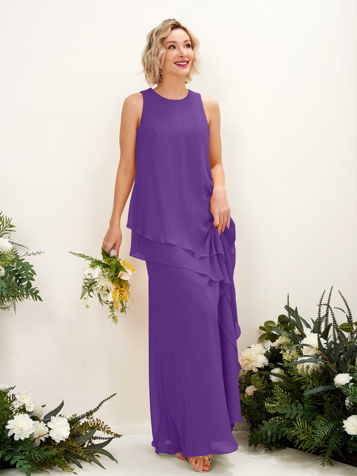 Carlyna Fourreau Longueur ras du sol Col rond Robe de demoiselle d&