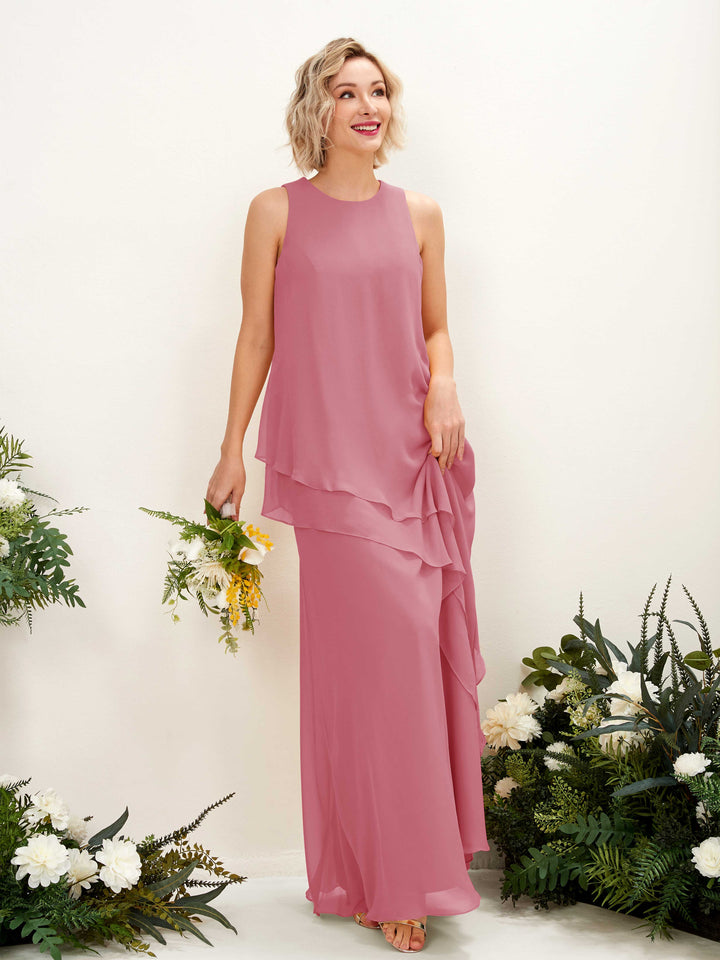 Carlyna Fourreau Longueur ras du sol Col rond Robe de demoiselle d&