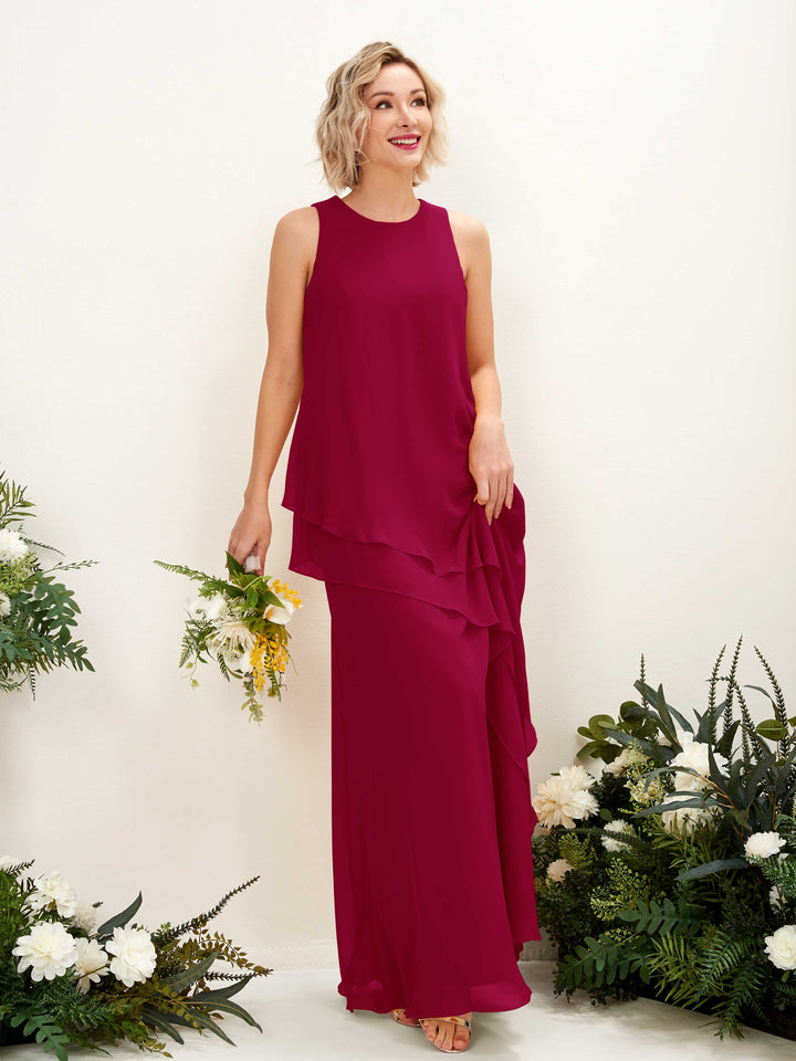 Carlyna Fourreau Longueur ras du sol Col rond Robe de demoiselle d&