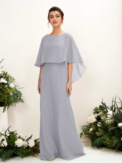 Carlyna Fourreau Silhouette Encolure bateau Cape Robes de demoiselle d'honneur Lavande Poudrée #couleur_lavande-poudr-e