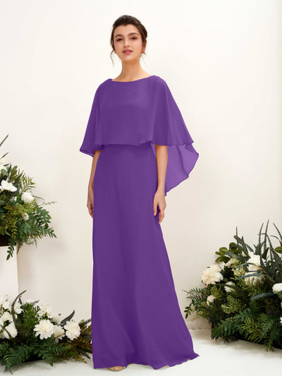 Carlyna Fourreau Silhouette Encolure bateau Cape Robes de demoiselle d'honneur Régence #couleur_r-gence