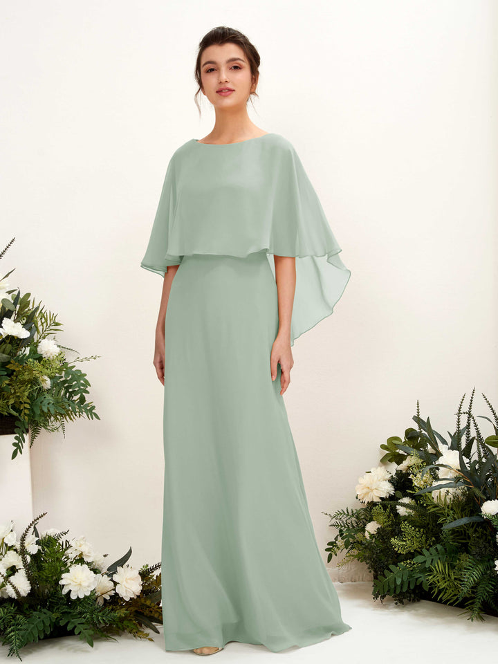 Carlyna Fourreau Silhouette Encolure bateau Cape Robes de demoiselle d&
