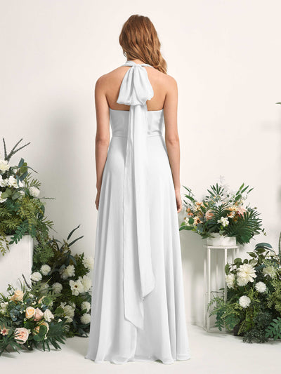 Carlyna Robe de demoiselle d'honneur Trapèze Col coeur Longueur ras du sol Blanc #couleur_blanc