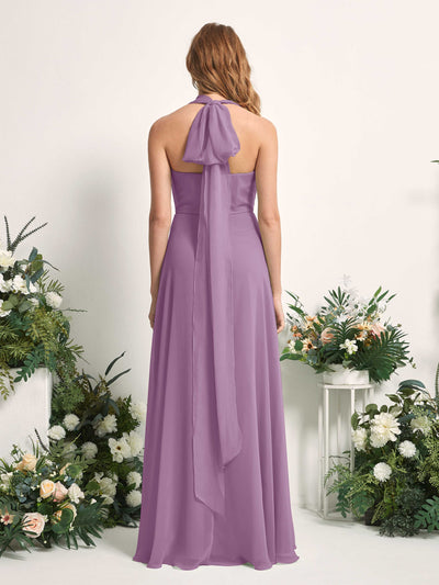 Carlyna Robe de demoiselle d'honneur Trapèze Col coeur Longueur ras du sol Brume Orchidée #couleur_brume-orchid-e