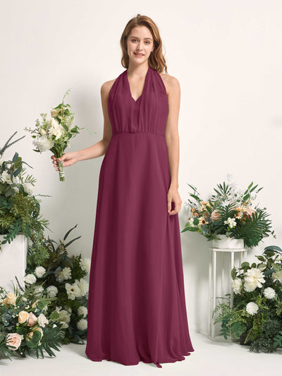 Carlyna Robe de demoiselle d'honneur Trapèze Col coeur Longueur ras du sol Chianti #couleur_chianti