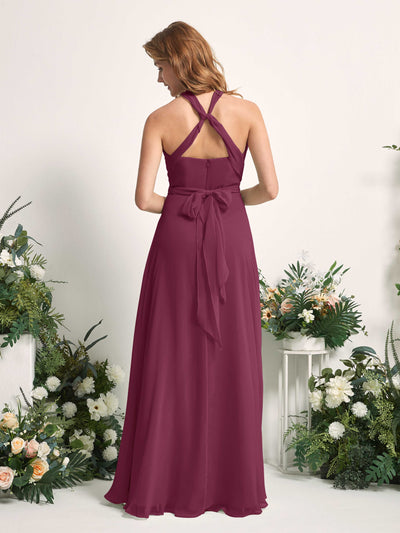 Carlyna Robe de demoiselle d'honneur Trapèze Col coeur Longueur ras du sol Chianti #couleur_chianti