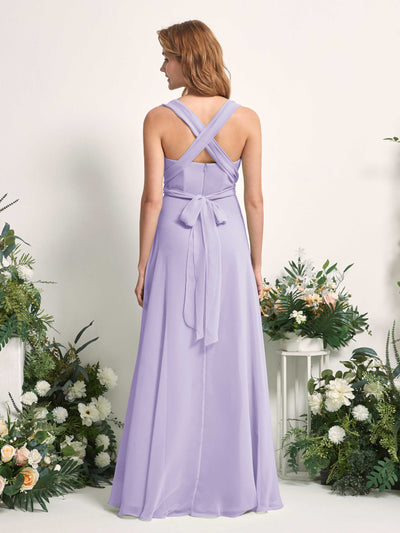 Carlyna Robe de demoiselle d'honneur Trapèze Col coeur Longueur ras du sol Lilas #couleur_lilas