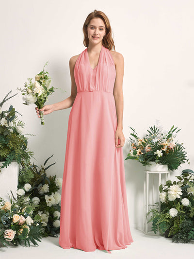 Carlyna Robe de demoiselle d'honneur Trapèze Col coeur Longueur ras du sol Rose Ballet #couleur_rose-ballet