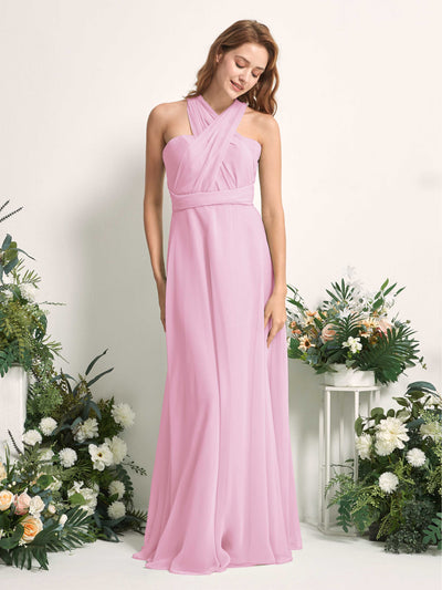 Carlyna Robe de demoiselle d'honneur Trapèze Col coeur Longueur ras du sol Rose Bonbon #couleur_rose-bonbon