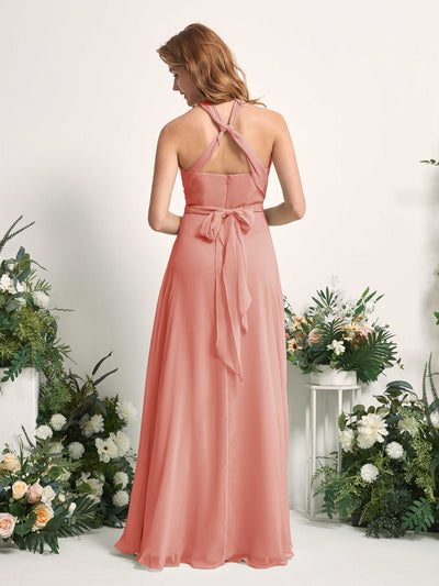 Carlyna Robe de demoiselle d'honneur Trapèze Col coeur Longueur ras du sol Rose Champagne #couleur_rose-champagne