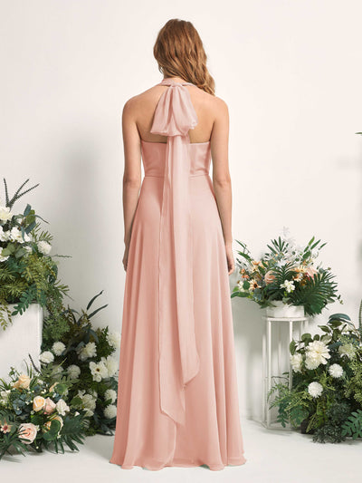 Carlyna Robe de demoiselle d'honneur Trapèze Col coeur Longueur ras du sol Rose Perle #couleur_rose-perle