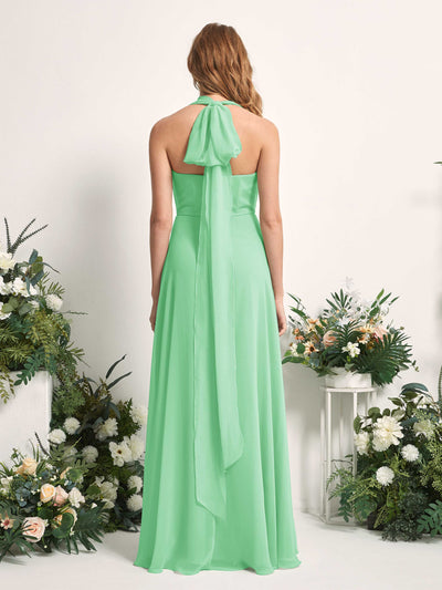 Carlyna Robe de demoiselle d'honneur Trapèze Col coeur Longueur ras du sol Vert Menthe #couleur_vert-menthe