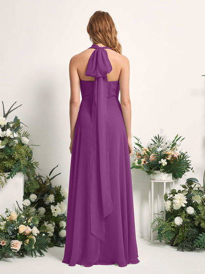 Carlyna Robe de demoiselle d'honneur Trapèze Col coeur Longueur ras du sol Violet #couleur_violet