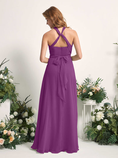 Carlyna Robe de demoiselle d'honneur Trapèze Col coeur Longueur ras du sol Violet #couleur_violet