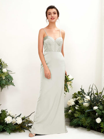 Carlyna Robe fourreau en satin col cœur longueur ras du sol demoiselle d'honneur Ivoire #couleur_ivoire