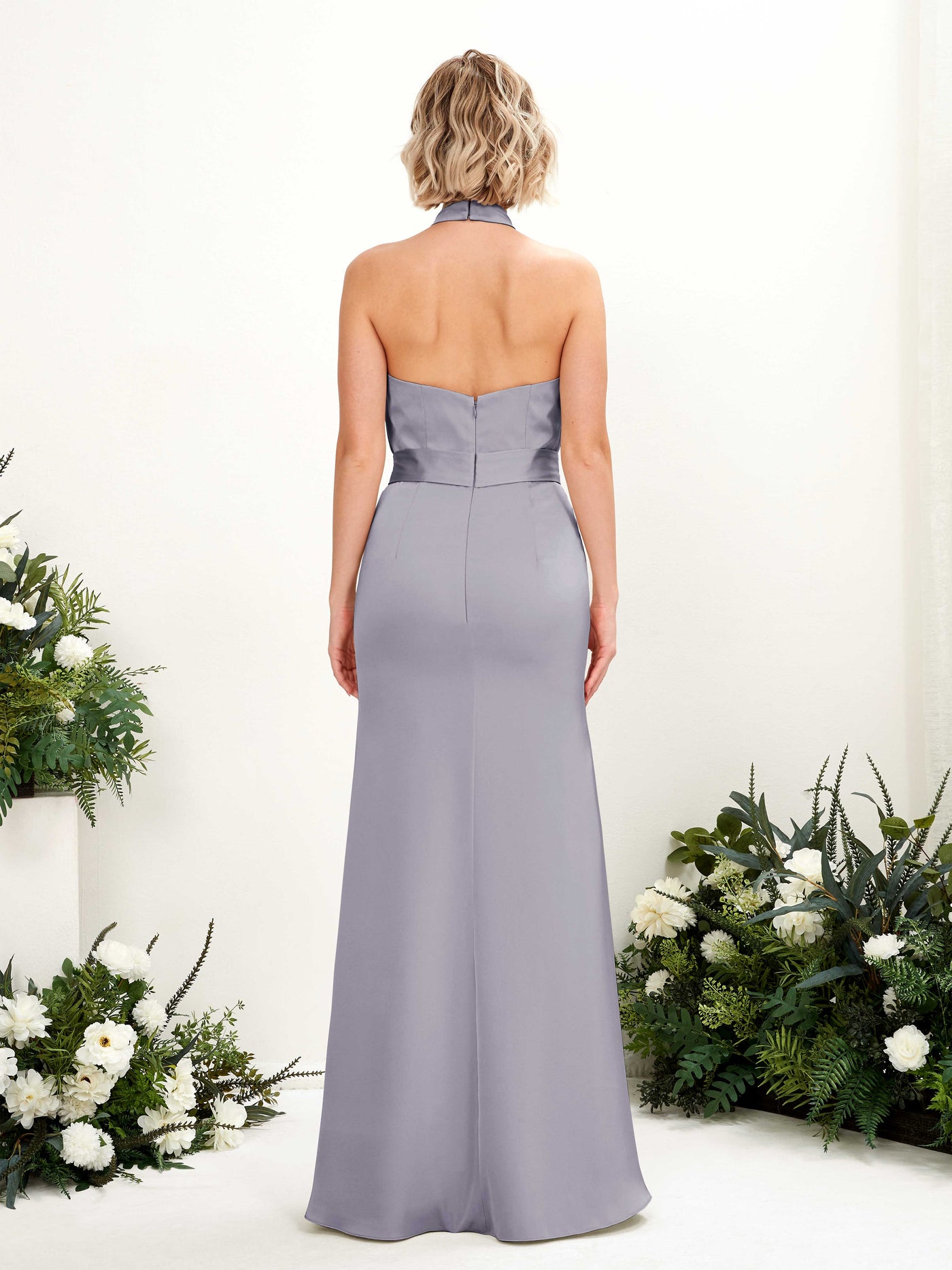Carlyna Robe sirène licou longueur ras du sol Brume Violette #couleur_brume-violette
