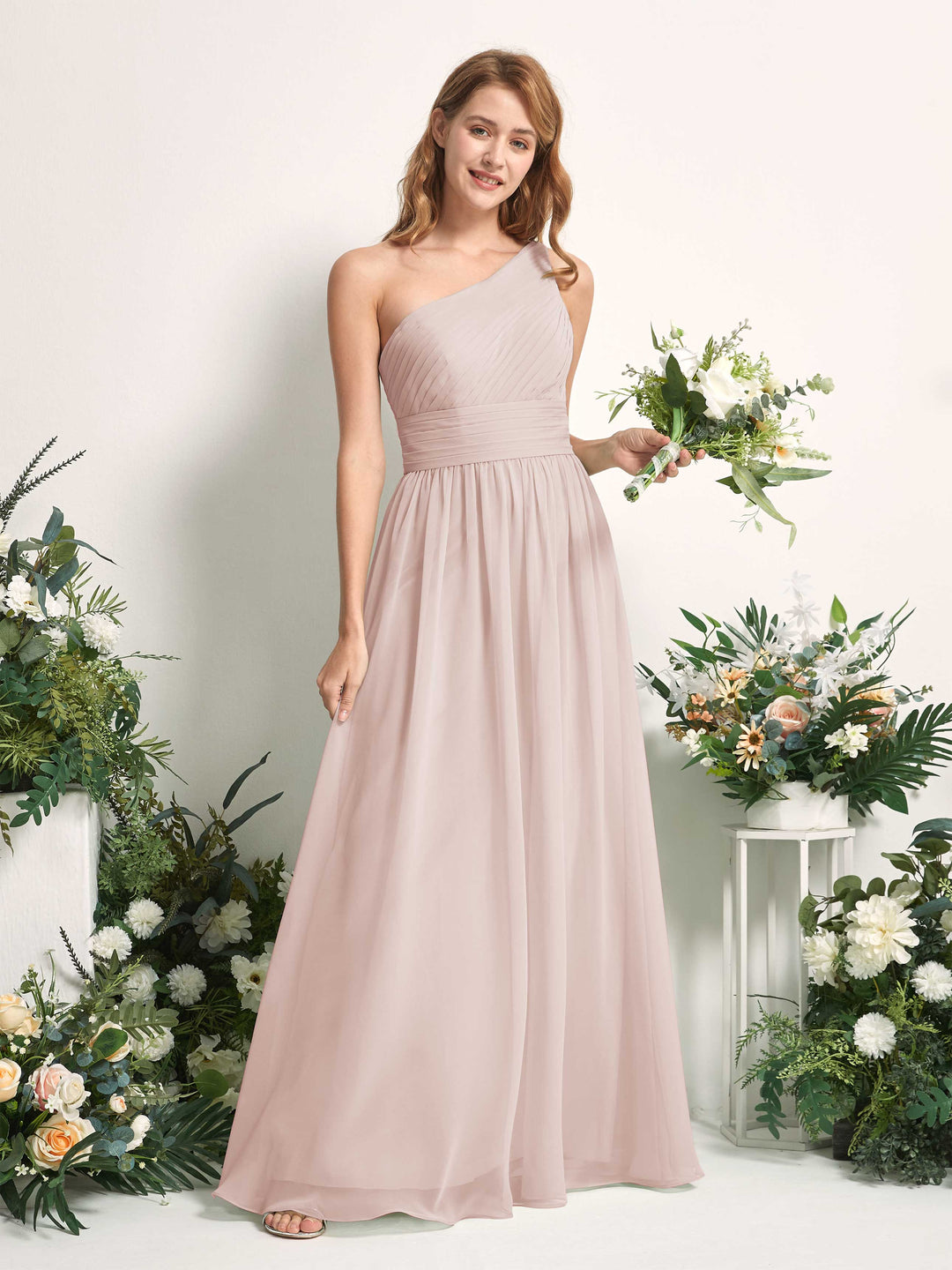 Carlyna Robe Trapèze Asymétrique Longueur ras du sol Mousseline Demoiselle d&