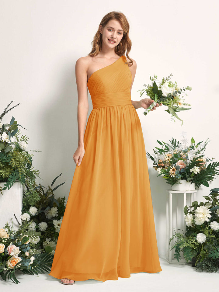 Carlyna Robe Trapèze Asymétrique Longueur ras du sol Mousseline Demoiselle d&