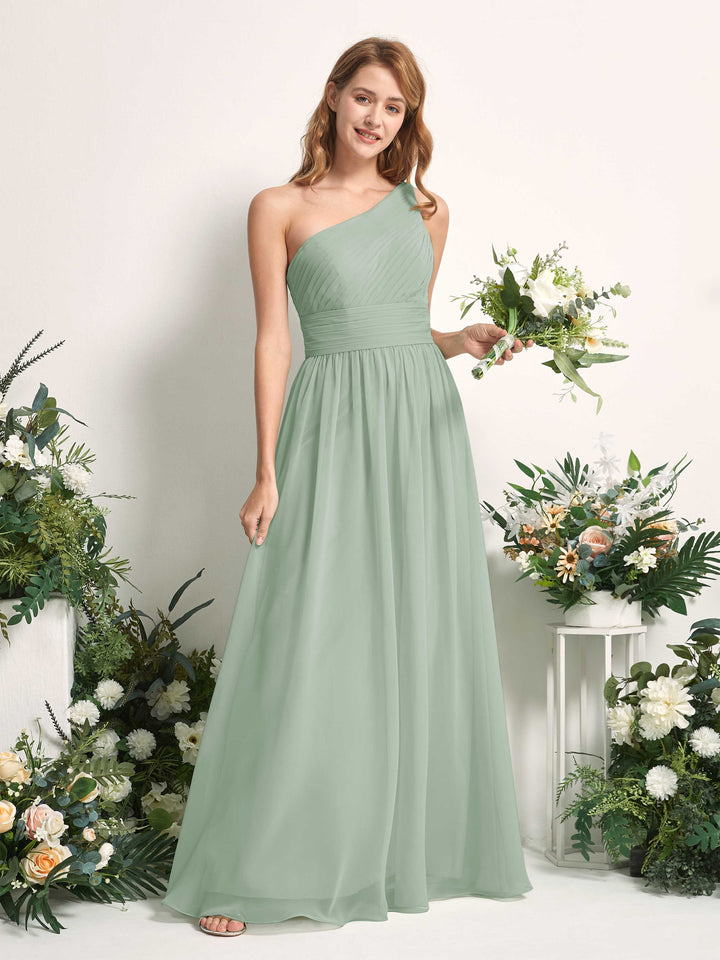 Carlyna Robe Trapèze Asymétrique Longueur ras du sol Mousseline Demoiselle d&
