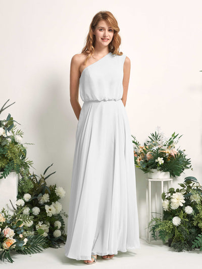 Carlyna Robe Trapèze Asymétrique Longueur Sol Robes de Demoiselle d'Honneur Blanc #couleur_blanc