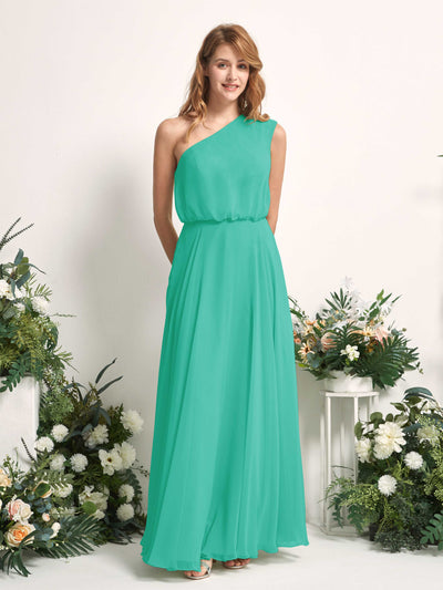 Carlyna Robe Trapèze Asymétrique Longueur Sol Robes de Demoiselle d'Honneur Bleu Tiffany #couleur_bleu-tiffany