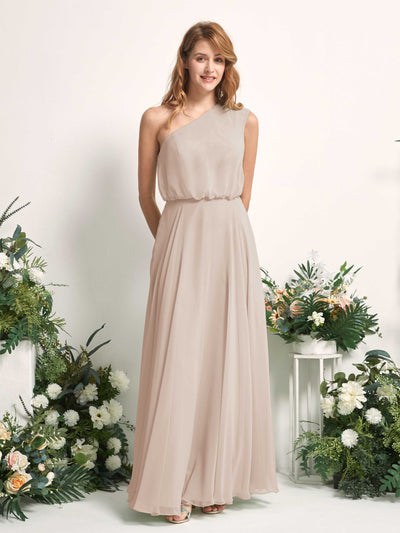 Carlyna Robe Trapèze Asymétrique Longueur Sol Robes de Demoiselle d'Honneur Champagne #couleur_champagne