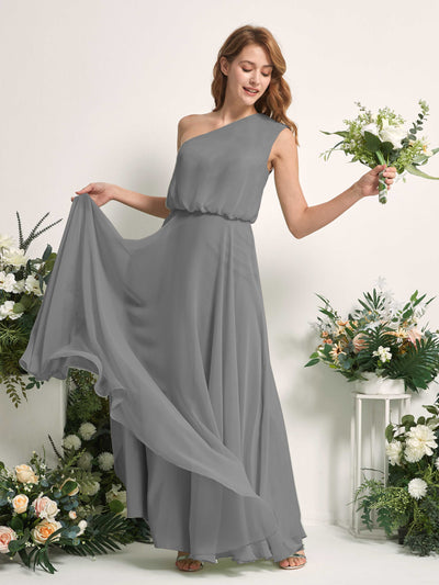 Carlyna Robe Trapèze Asymétrique Longueur Sol Robes de Demoiselle d'Honneur Gris Acier #couleur_gris-acier