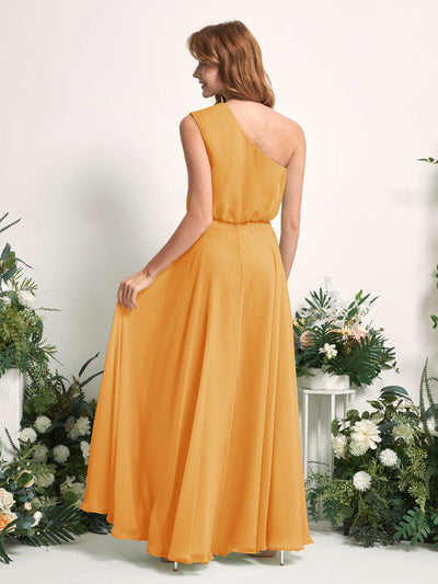 Carlyna Robe Trapèze Asymétrique Longueur Sol Robes de Demoiselle d'Honneur Mangue #couleur_mangue