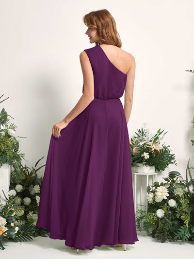 Carlyna Robe Trapèze Asymétrique Longueur Sol Robes de Demoiselle d'Honneur Pourpre #couleur_pourpre