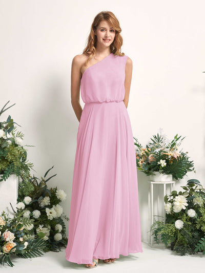 Carlyna Robe Trapèze Asymétrique Longueur Sol Robes de Demoiselle d'Honneur Rose Bonbon #couleur_rose-bonbon