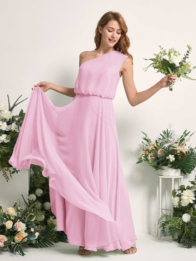Carlyna Robe Trapèze Asymétrique Longueur Sol Robes de Demoiselle d'Honneur Rose Bonbon #couleur_rose-bonbon
