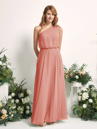 Carlyna Robe Trapèze Asymétrique Longueur Sol Robes de Demoiselle d'Honneur Rose Champagne #couleur_rose-champagne