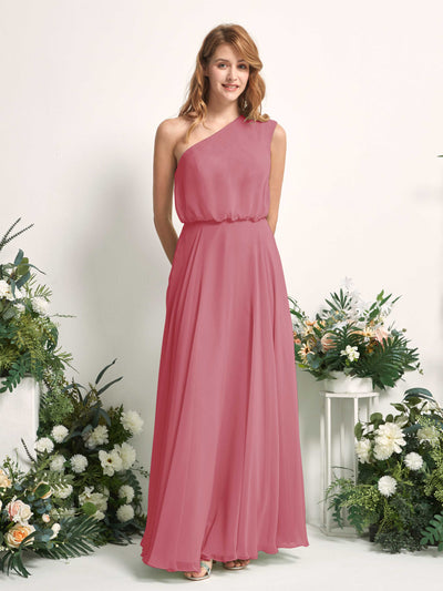 Carlyna Robe Trapèze Asymétrique Longueur Sol Robes de Demoiselle d'Honneur Rose Du Désert #couleur_rose-du-d-sert