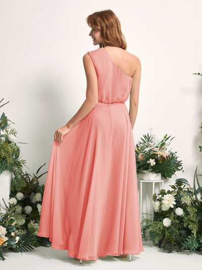 Carlyna Robe Trapèze Asymétrique Longueur Sol Robes de Demoiselle d'Honneur Rose Pêche #couleur_rose-p-che
