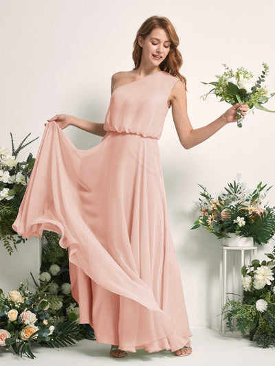 Carlyna Robe Trapèze Asymétrique Longueur Sol Robes de Demoiselle d'Honneur Rose Perle #couleur_rose-perle