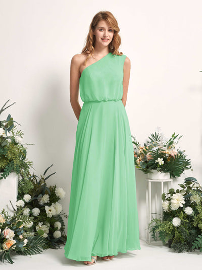 Carlyna Robe Trapèze Asymétrique Longueur Sol Robes de Demoiselle d'Honneur Vert Menthe #couleur_vert-menthe