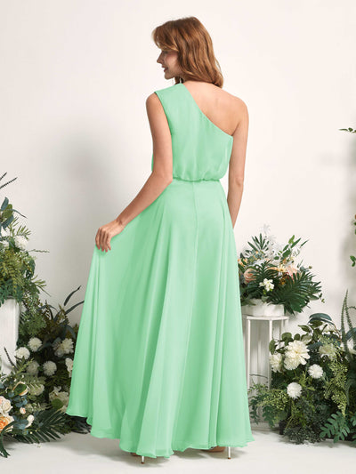 Carlyna Robe Trapèze Asymétrique Longueur Sol Robes de Demoiselle d'Honneur Vert Menthe #couleur_vert-menthe