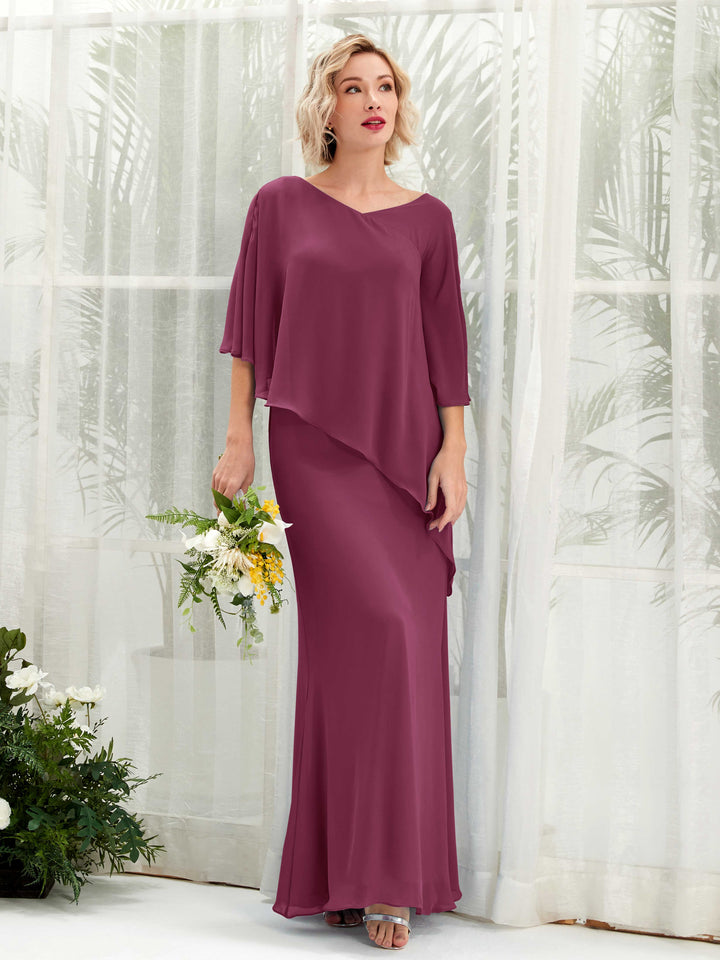 Carlyna Robe trapèze asymétrique manches cape demoiselle d&