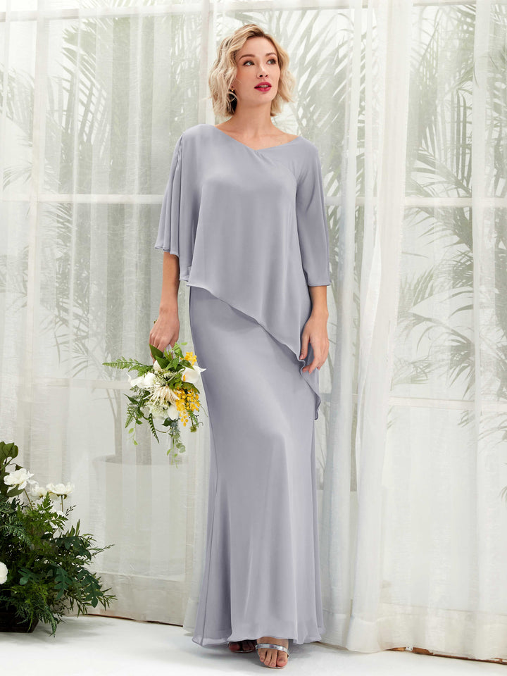 Carlyna Robe trapèze asymétrique manches cape demoiselle d&