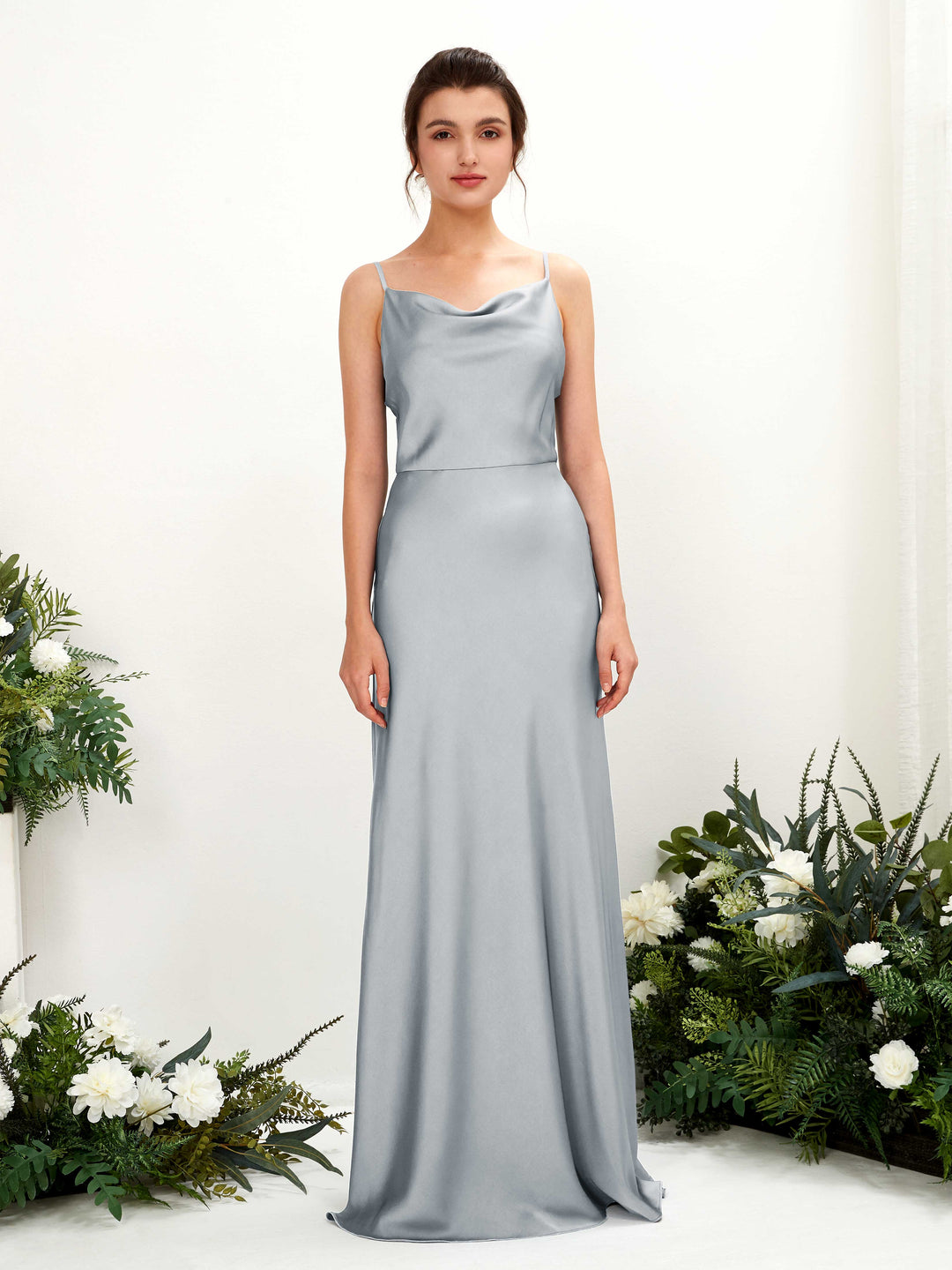 Carlyna Robe trapèze col bénitier longueur ras du sol demoiselle d&