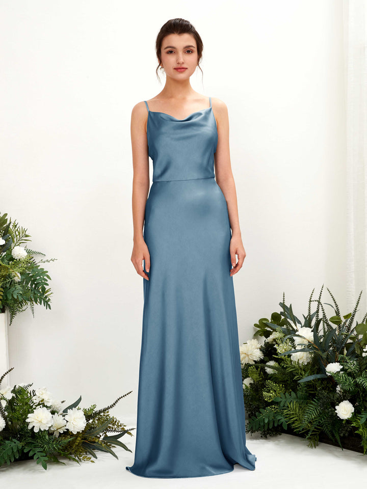 Carlyna Robe trapèze col bénitier longueur ras du sol demoiselle d&