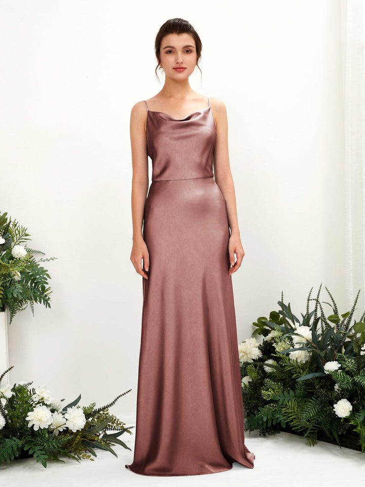 Carlyna Robe trapèze col bénitier longueur ras du sol demoiselle d&