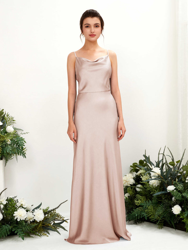 Carlyna Robe trapèze col bénitier longueur ras du sol demoiselle d&