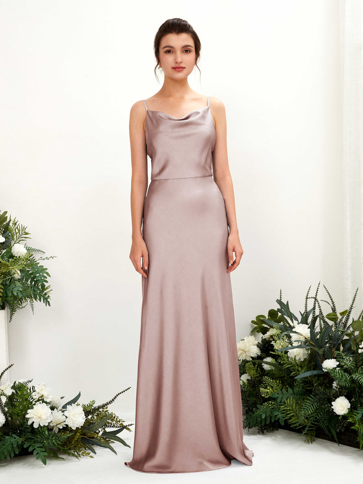 Carlyna Robe trapèze col bénitier longueur ras du sol demoiselle d&
