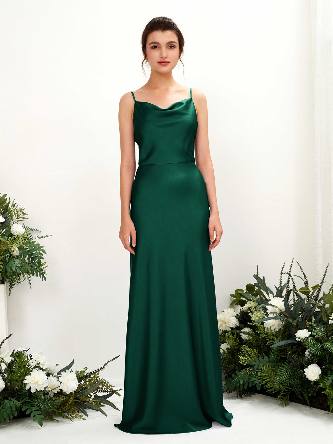 Carlyna Robe trapèze col bénitier longueur ras du sol demoiselle d&