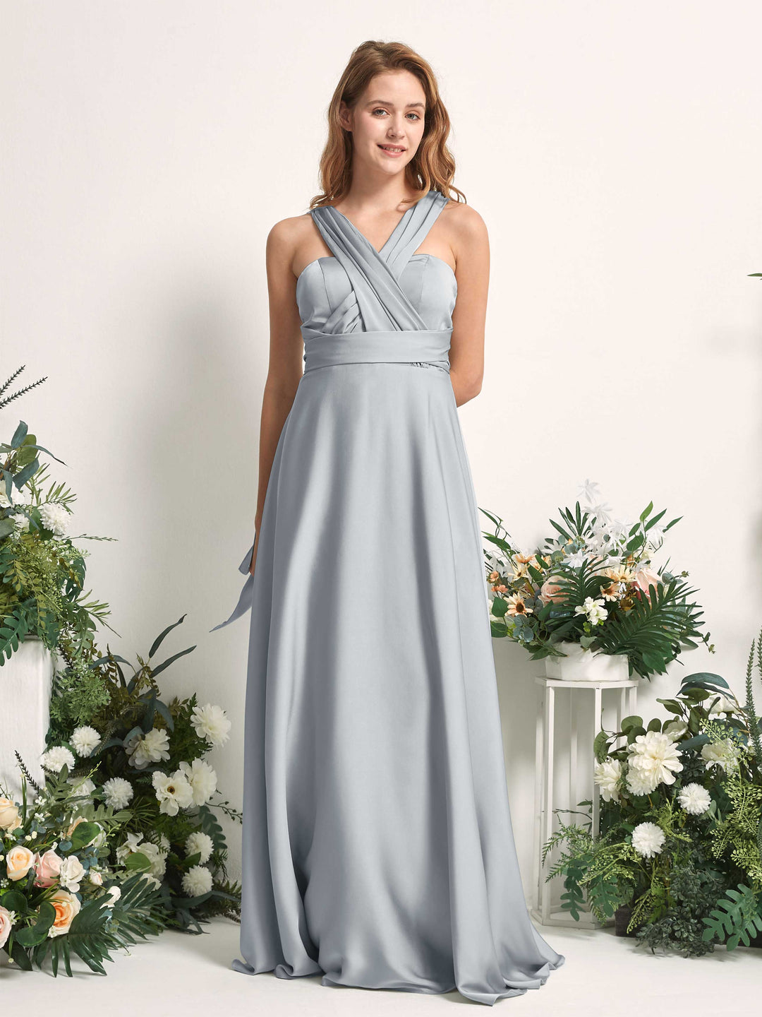 Carlyna Robe trapèze col cœur longueur ras du sol demoiselle d&
